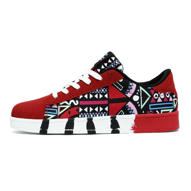 Pablo Men's Canvas Low-Top Sneakers: Durable, Graphic Print, Comfortable Everyday Footwear